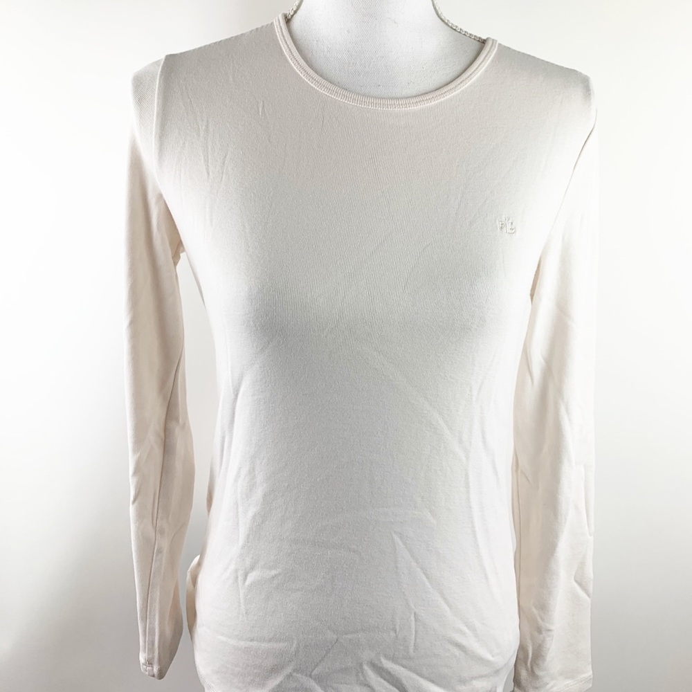 Lauren Ralph Lauren White Long Sleeve T-shirt M